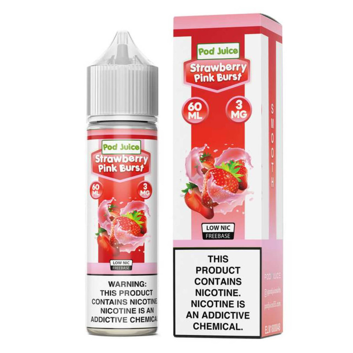 Pod Juice Strawberry Pink Burst 60ml E-Juice
