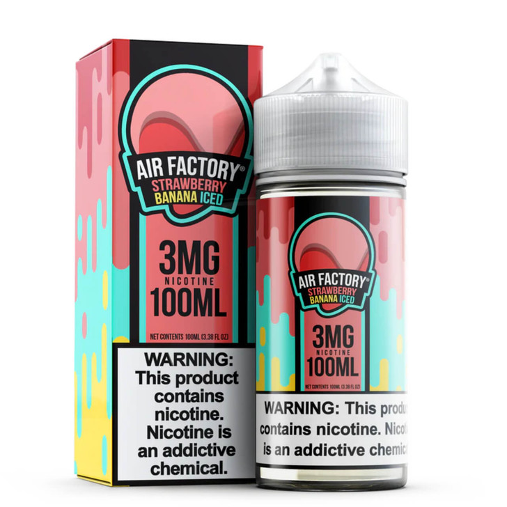 Air Factory Strawberry Banana Iced Tobacco Free Nicotine 100ml E-Juice