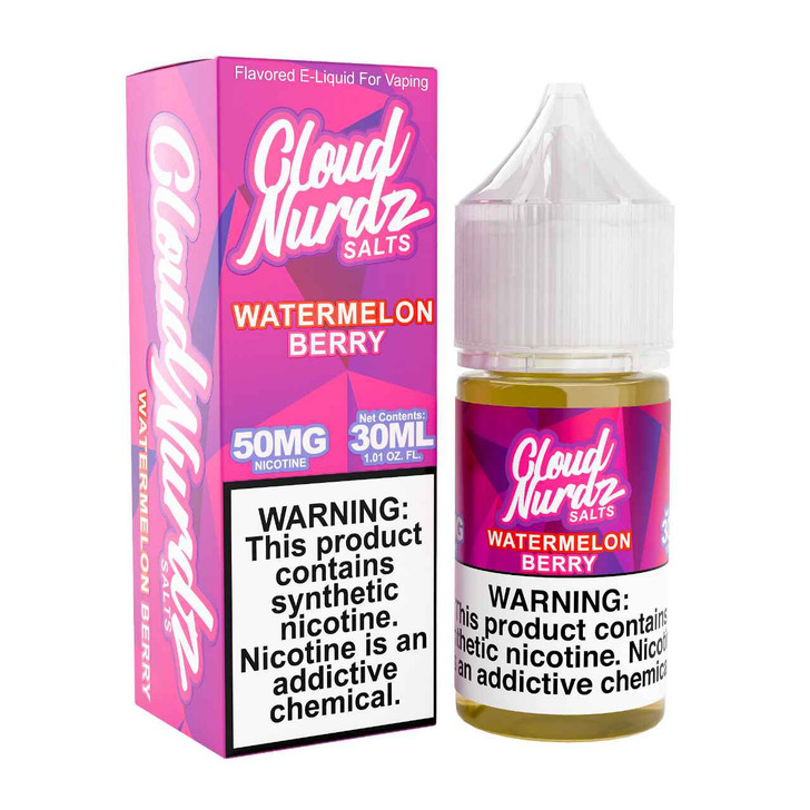 Cloud Nurdz Salts Watermelon Berry Synthetic Nicotine 30ml E-Juice 50mg