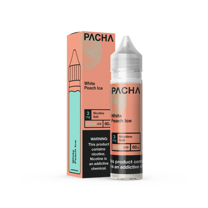Pacha Syn White Peach Ice Synthetic Nicotine 60ml E-Juice 3MG