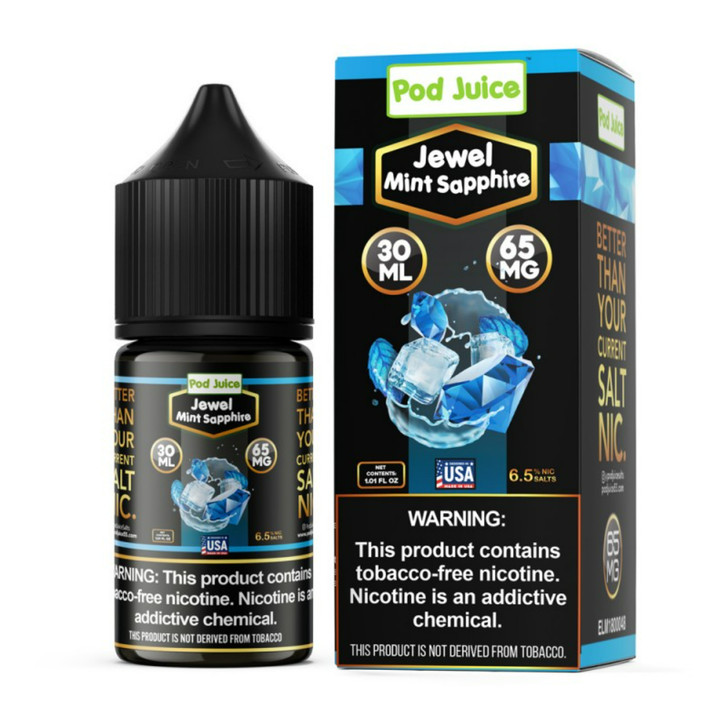 Pod Juice Salt Bold Series Jewel Mint Sapphire Tobacco Free Nicotine E-Juice 30ml