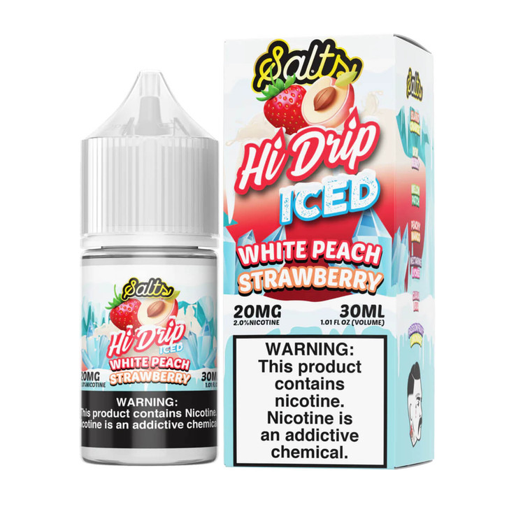 Hi-Drip Iced White Peach Strawberry 30ml E-Juice