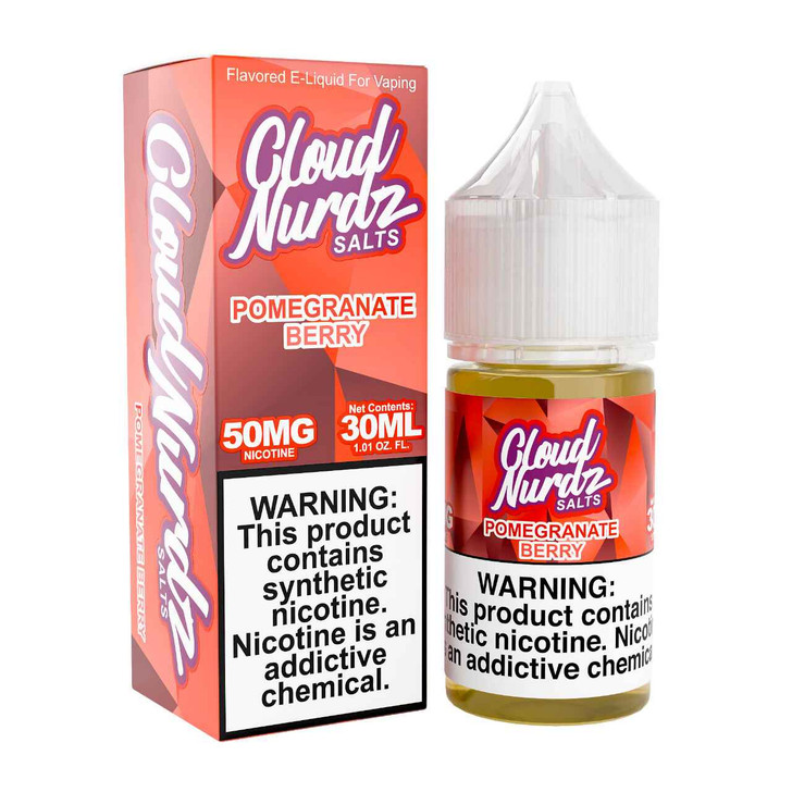Cloud Nurdz Salts Pomegranate Berry Synthetic Nicotine 30ml E-Juice 50mg