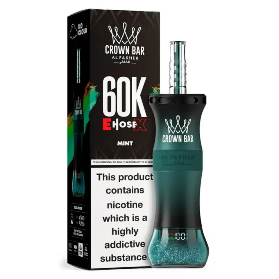 Al Fakher Crown Bar E Hose X 60K Puff Disposable Mint