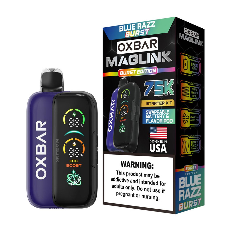 Oxbar Maglink Nixodine Kit 75K Puff Disposable Blue Razz Burst