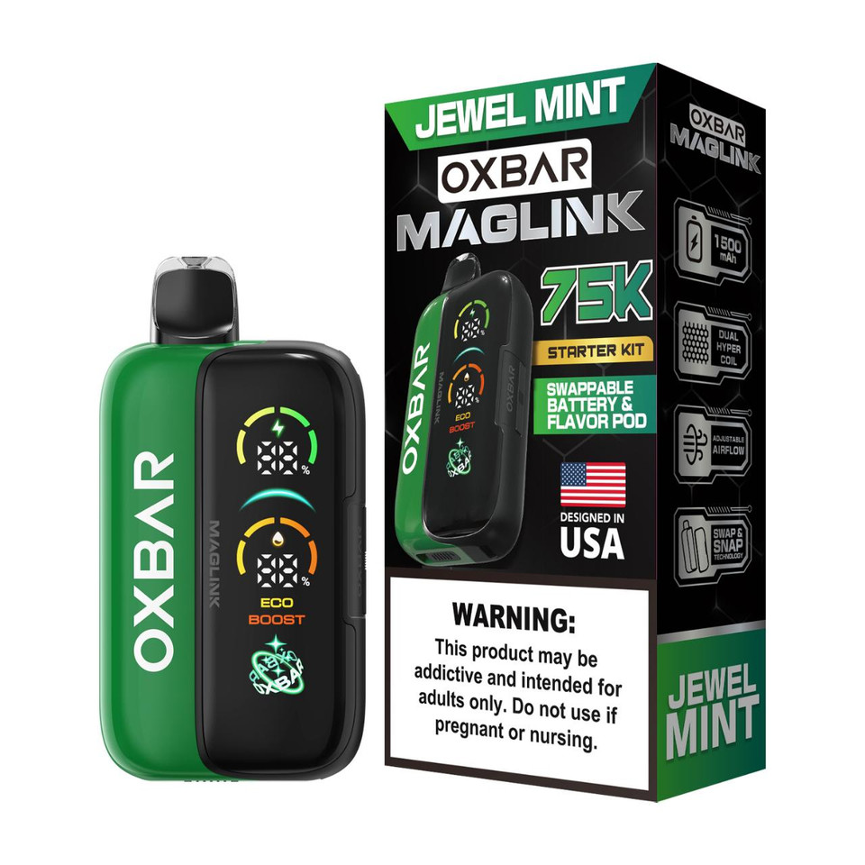 Oxbar Maglink Nixodine Kit 75K Puff Disposable Jewel Mint