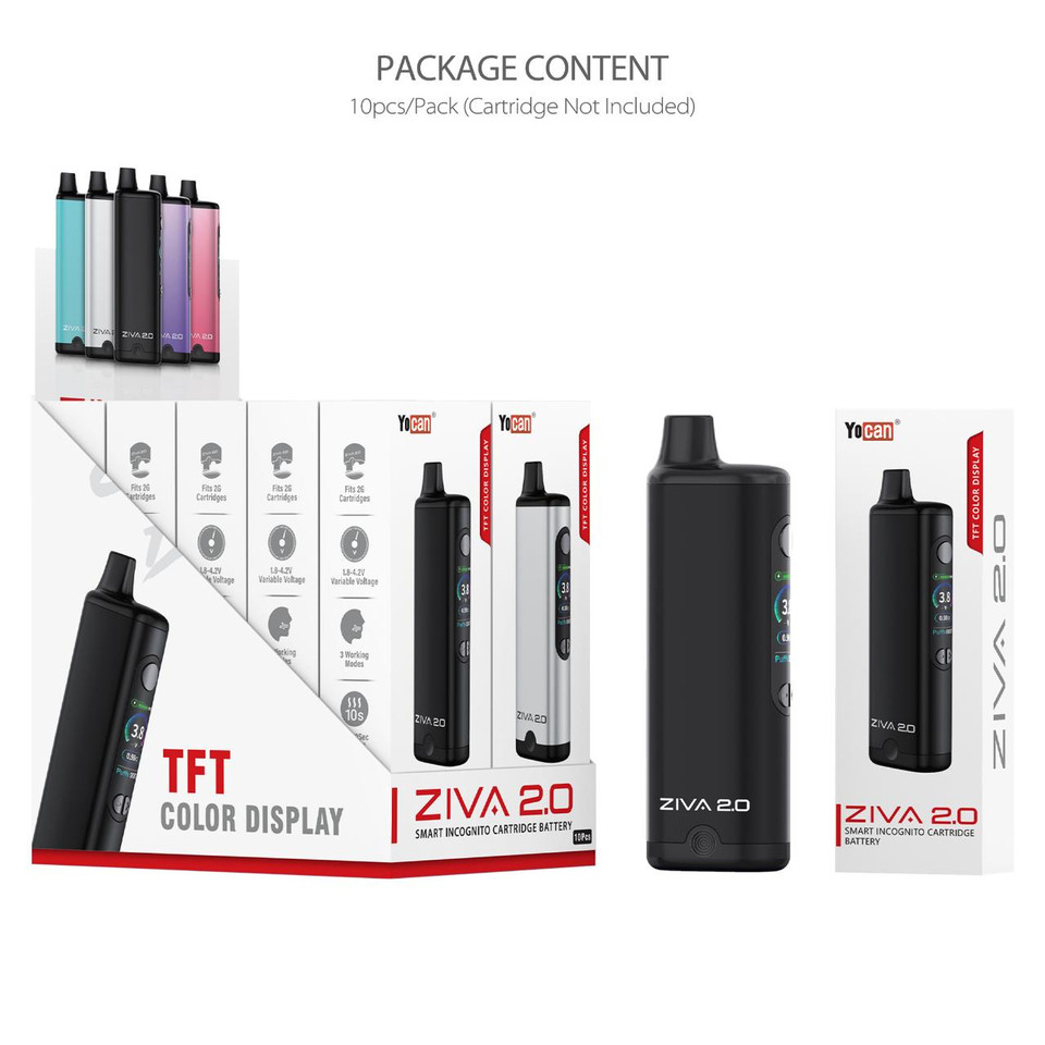 Yocan Ziva 2.0 Smart Incognito Cartridge Battery