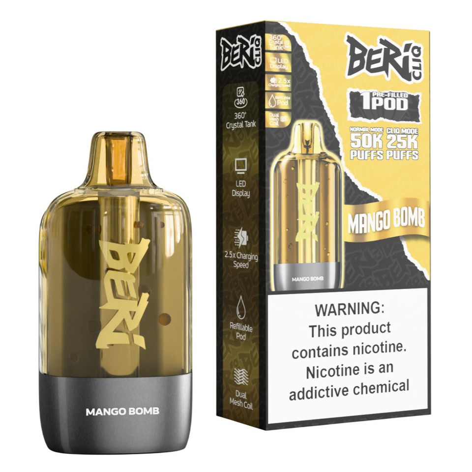 Beri Cliq 50K Replacement Pod Catridge - 1PK Mango Bomb