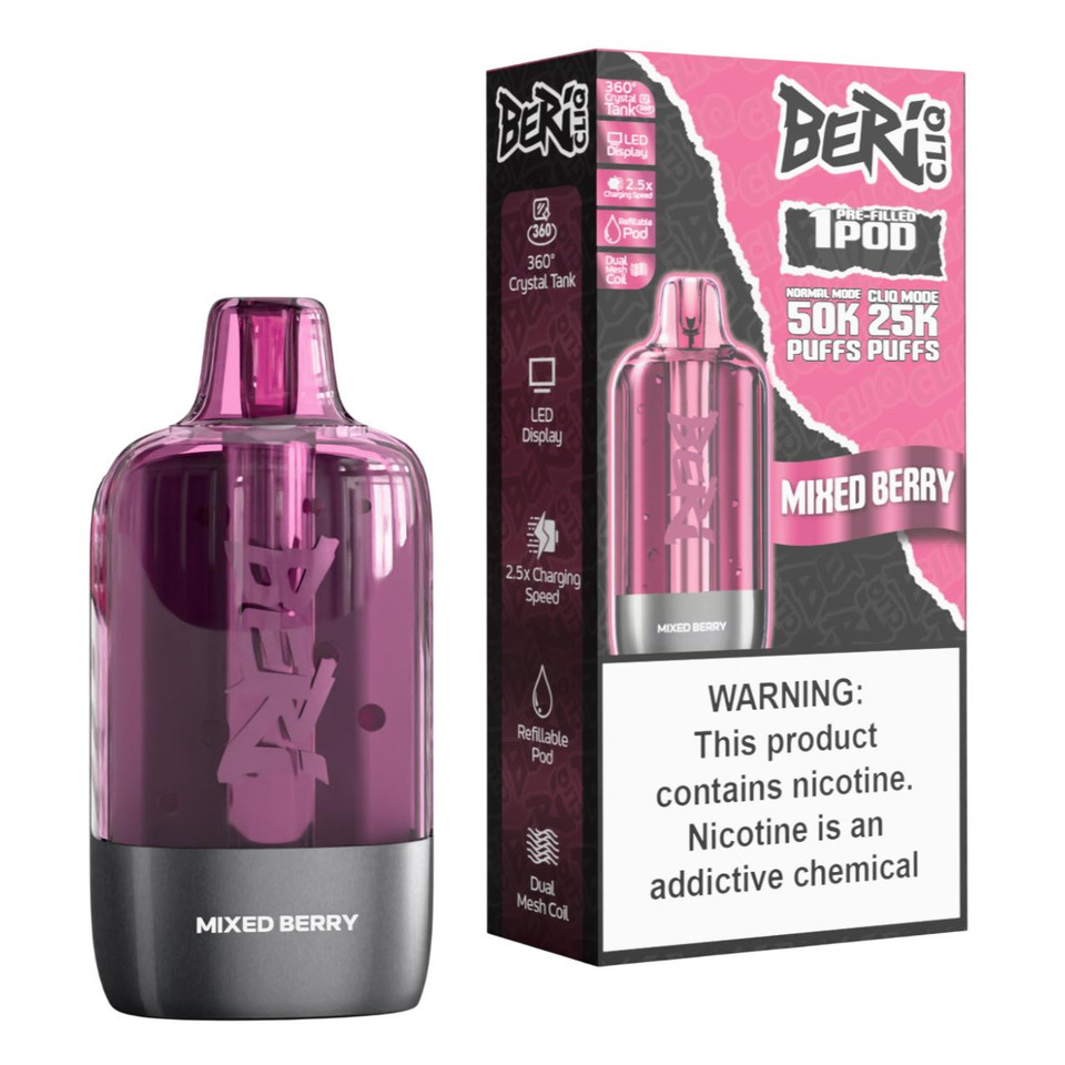 Beri Cliq 50K Replacement Pod Catridge - 1PK Mixed Berry