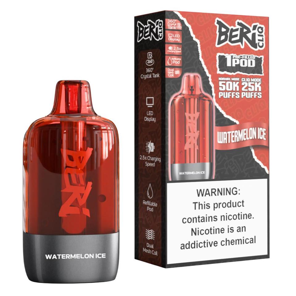 Beri Cliq 50K Replacement Pod Catridge - 1PK Watermelon Ice