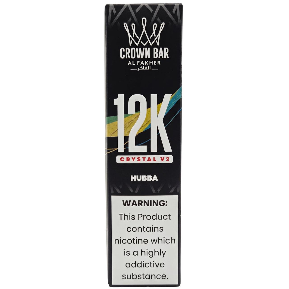 Al Fakher Crown Bar Crystal V2 12K Puff Disposable Hubba
