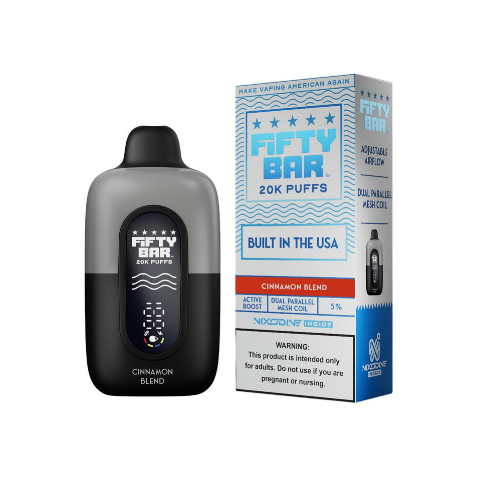 Fifty Bar Nixodine V2 20000 Puff Disposable Cinnamon Blend