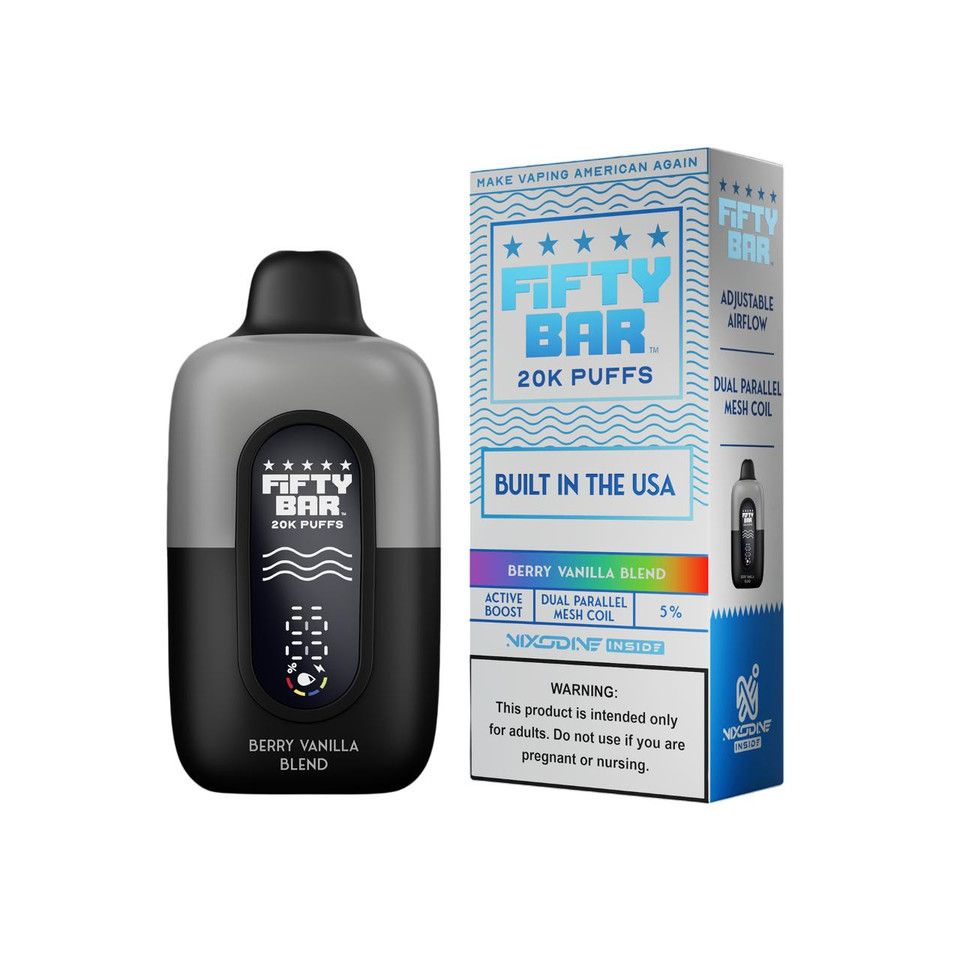 Fifty Bar Nixodine V2 20000 Puff Disposable Berry Vanilla Blend