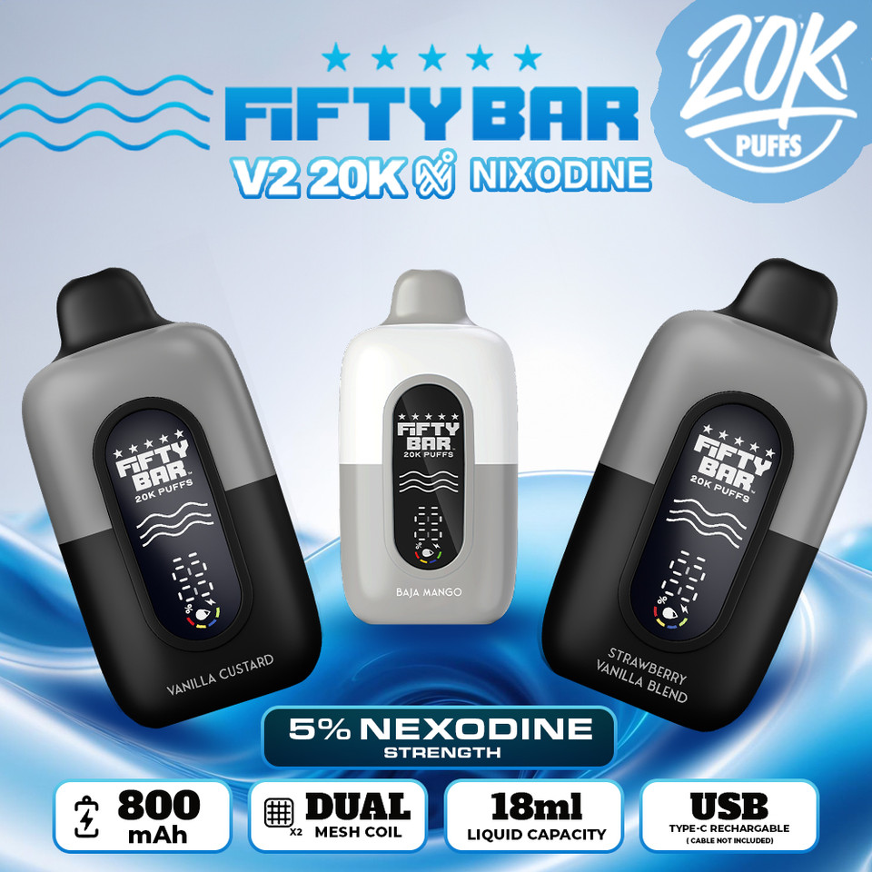 Fifty Bar Nixodine V2 Disposable 20000 Puffs