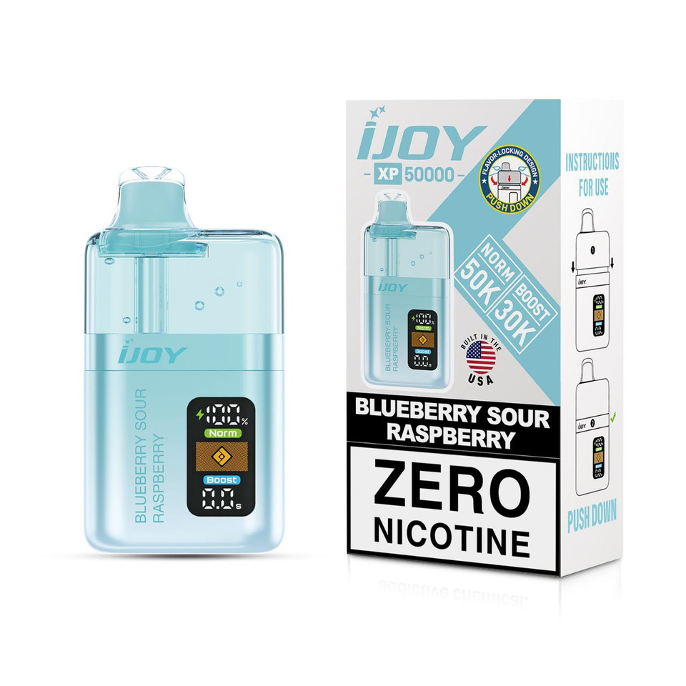 IJoy XP50000 Puff Zero Nicotine Disposable Blueberry Sour Raspberry
