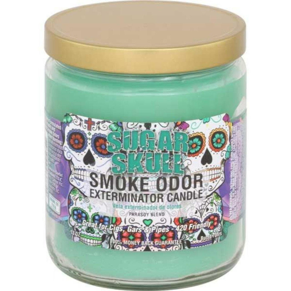 smoke odor 13oz candle Sugar Skull