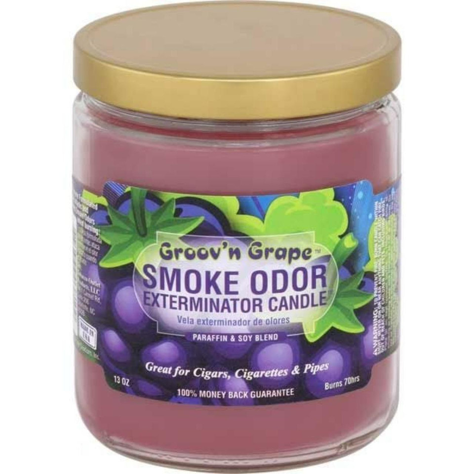 smoke odor 13oz candle Groov'n Grape