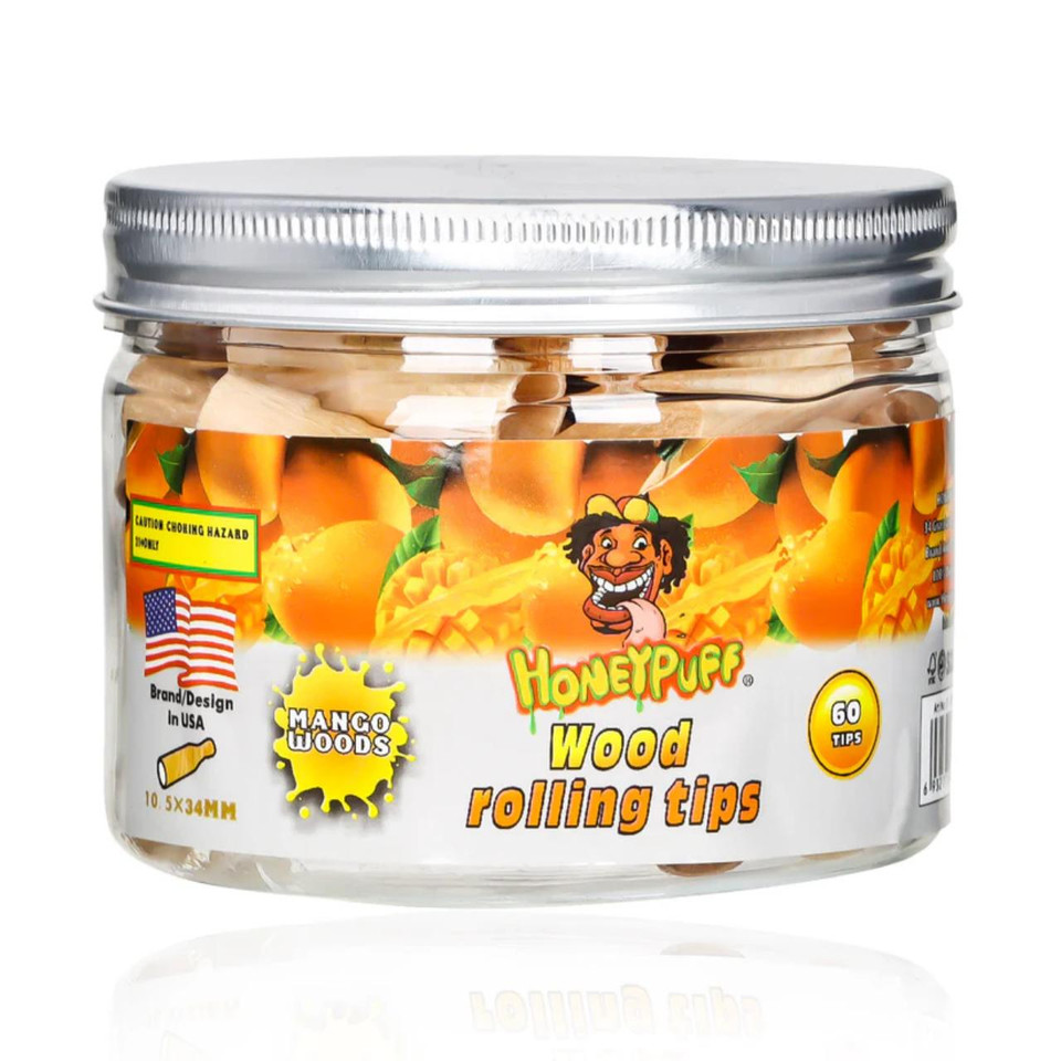 HONEYPUFF WOOD ROLLING TIPS JAR 60CT-Mango Woods