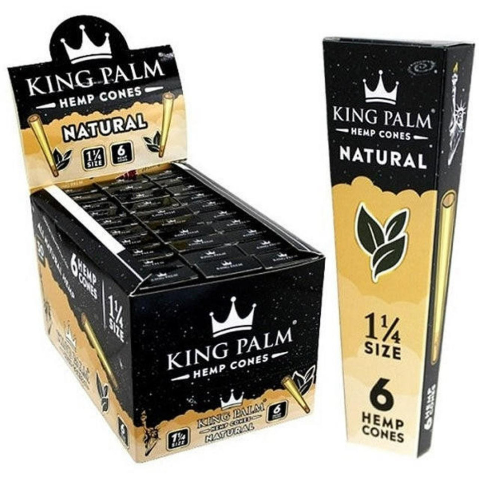 KING PALM HEMP - 1-14 CONES - 30PK- 6CT NATURAL