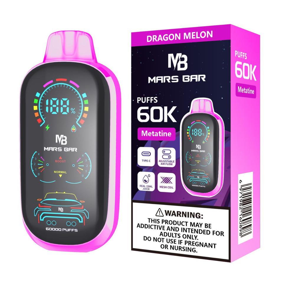 Mars Bar Metatine 60K Puff Disposable-Dragon Melon