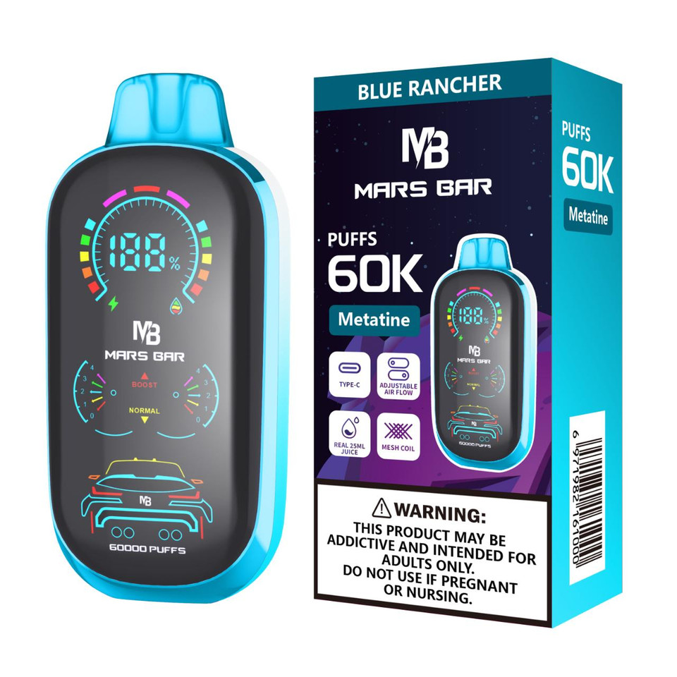 Mars Bar Metatine 60K Puff Disposable-Blue Rancher