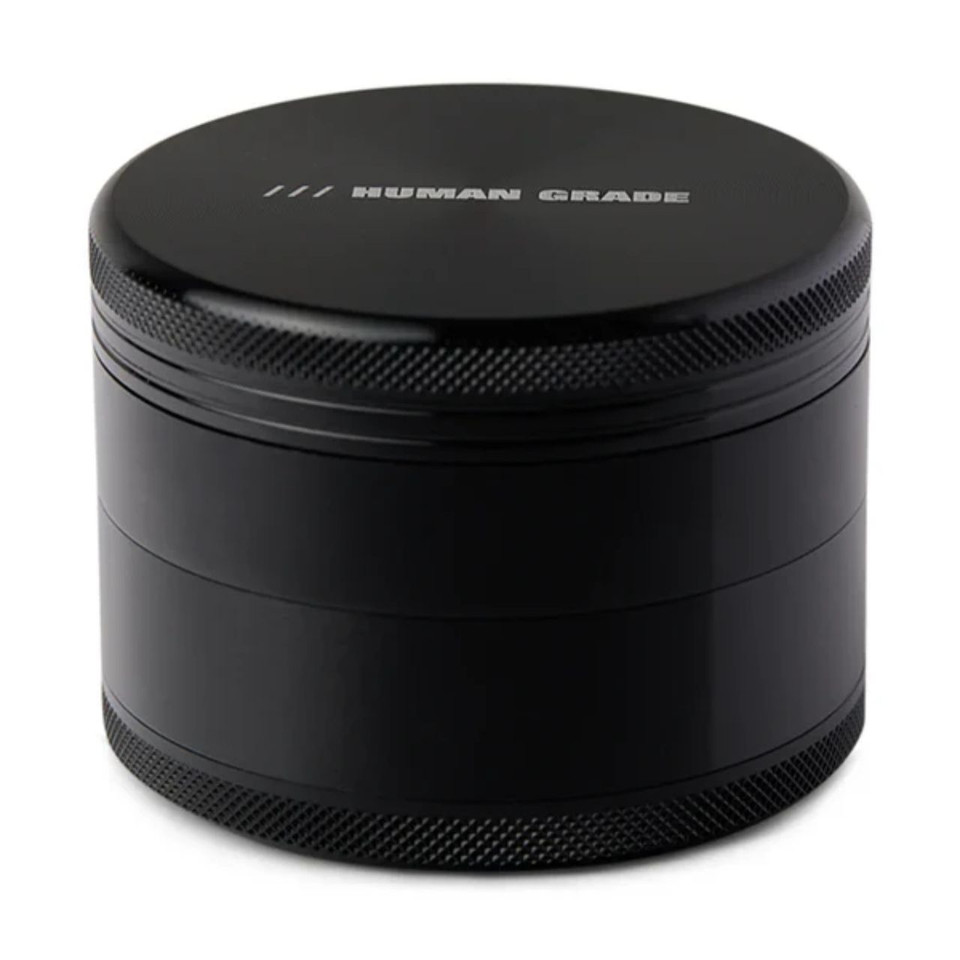 Human Grade 4 Piece Aluminum Grinder-Black