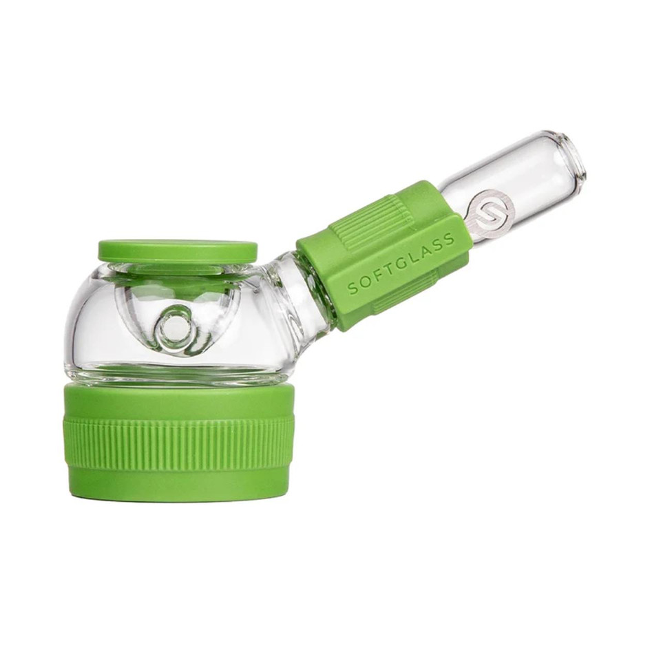 Soft Glass Core Hand Pipe-Pistachio