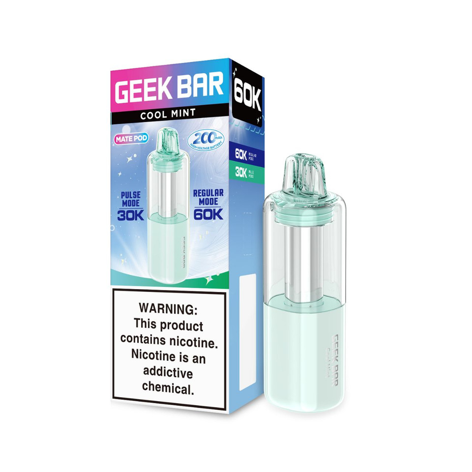 Geek Bar Mate 60K Puff Disposable Replacement Pod Cartridge-Cool Mint