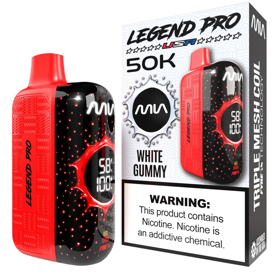 MIA Legend Pro 50K Puff Disposable WHITE GUMMY