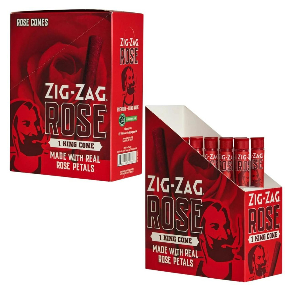 ZIG ZAG KING SIZE - ROSE CONES - 12PK - 1COUNT