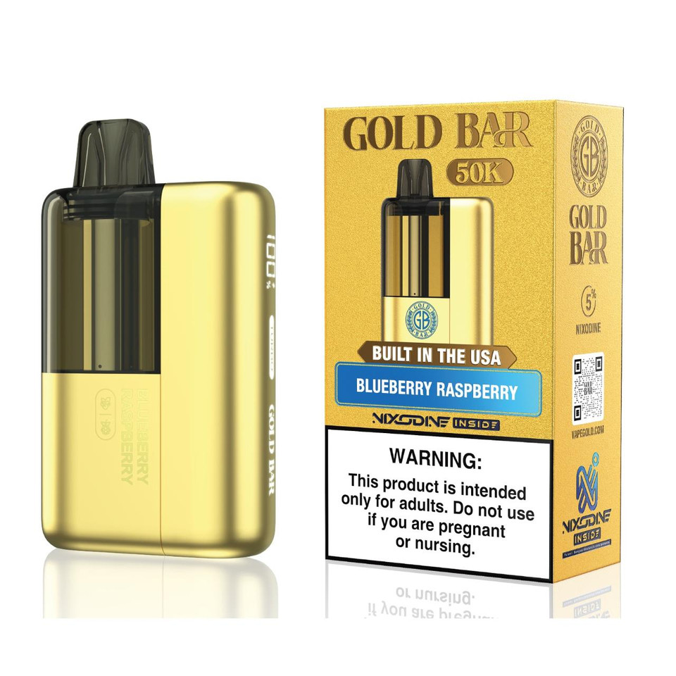 Gold Bar Max 50K Puff Disposable Kit Blueberry Raspberry