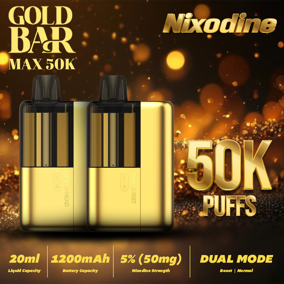 Gold Bar Max Nixodine Disposable Kit (50000 Puffs)