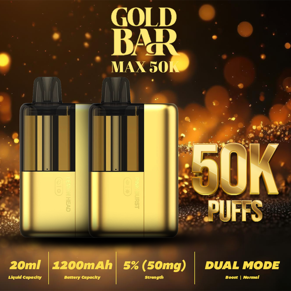 Gold Bar Max Nixodine Disposable Kit (50000 Puffs)