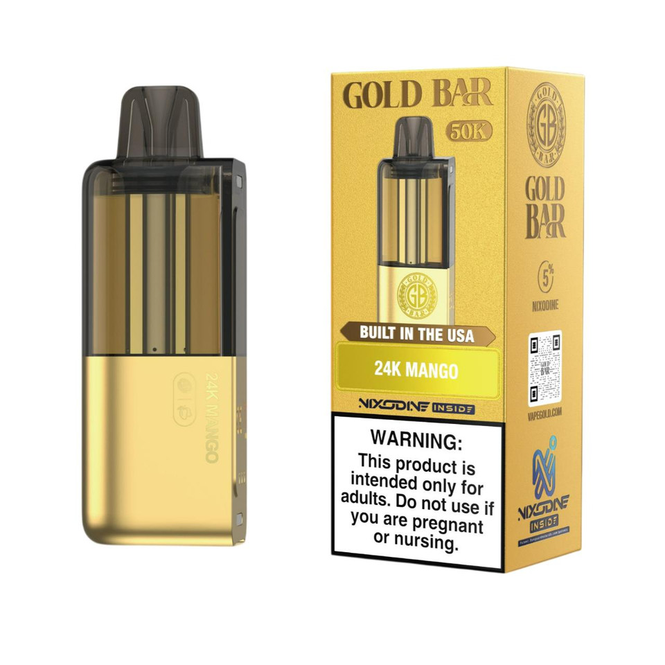 Gold Bar Max Nixodine 50K Puff Disposable Replacement Pod - 1PK 24K Mango