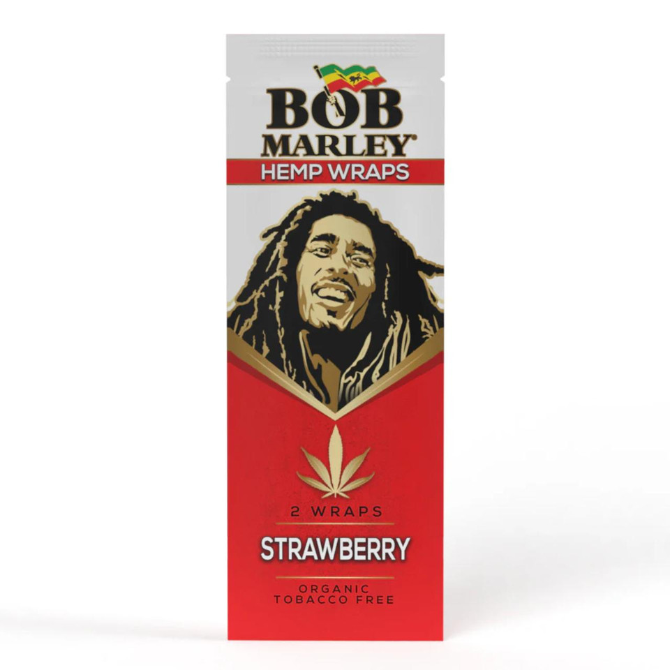 BOB MARLEY HEMP WRAPS -1PK-2CT STRAWBERRY