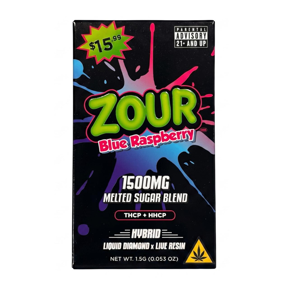 Zour THCP Melted Sugar Blend Disposable 1.5G-Blue Raspberry Hybrid