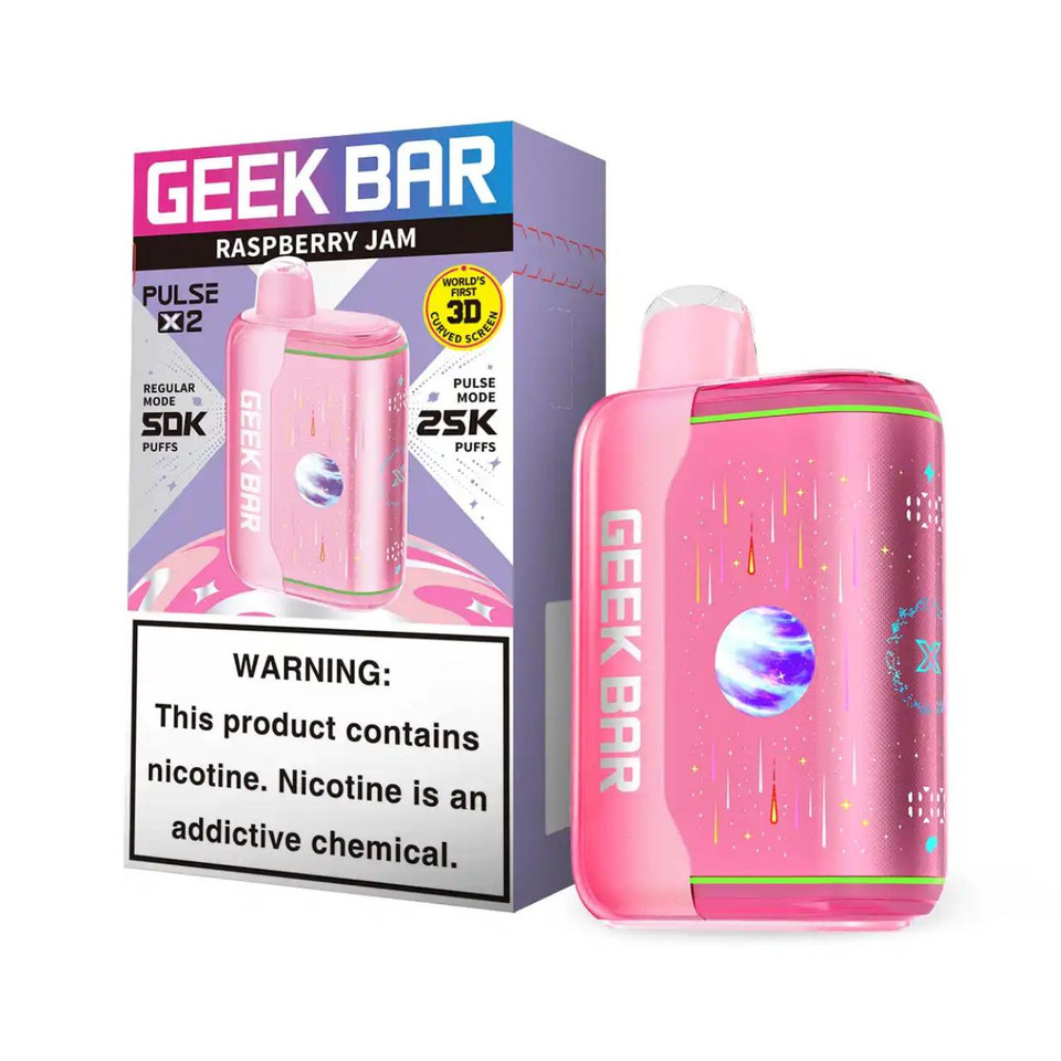 Geek Bar Pulse X2 50K Puff Disposable Raspberry Jam