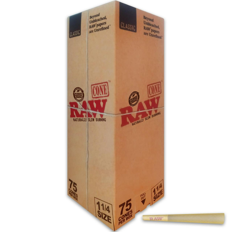 Raw 1-1/4 Cones 75CT Classic