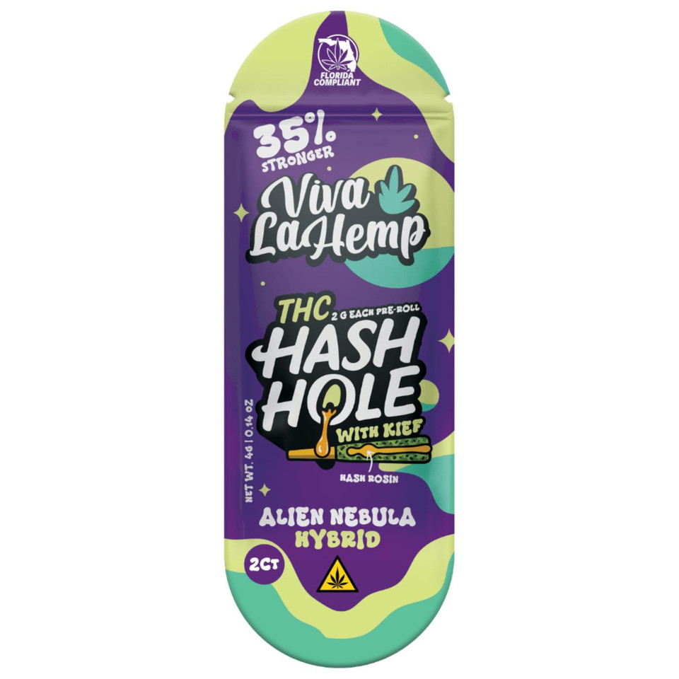 Viva La Hemp Kief Hash Hole PreRolls 2G 1PK-2CT Alien Nebula Hybrid