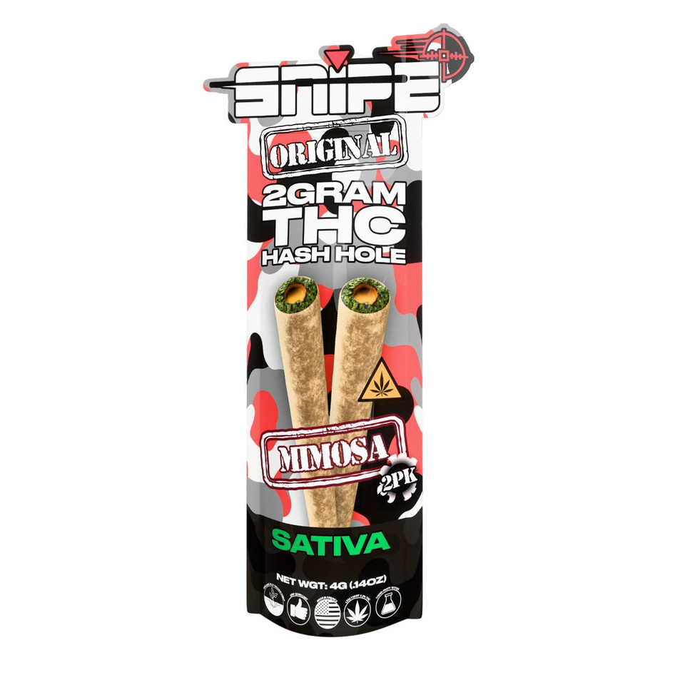 Snipe THCP Hasholes Prerolls 2G - 2CT Mimosa Sativa.
