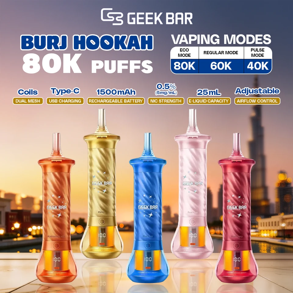 Geek Bar Burj Hookah Disposable (80000 Puffs)