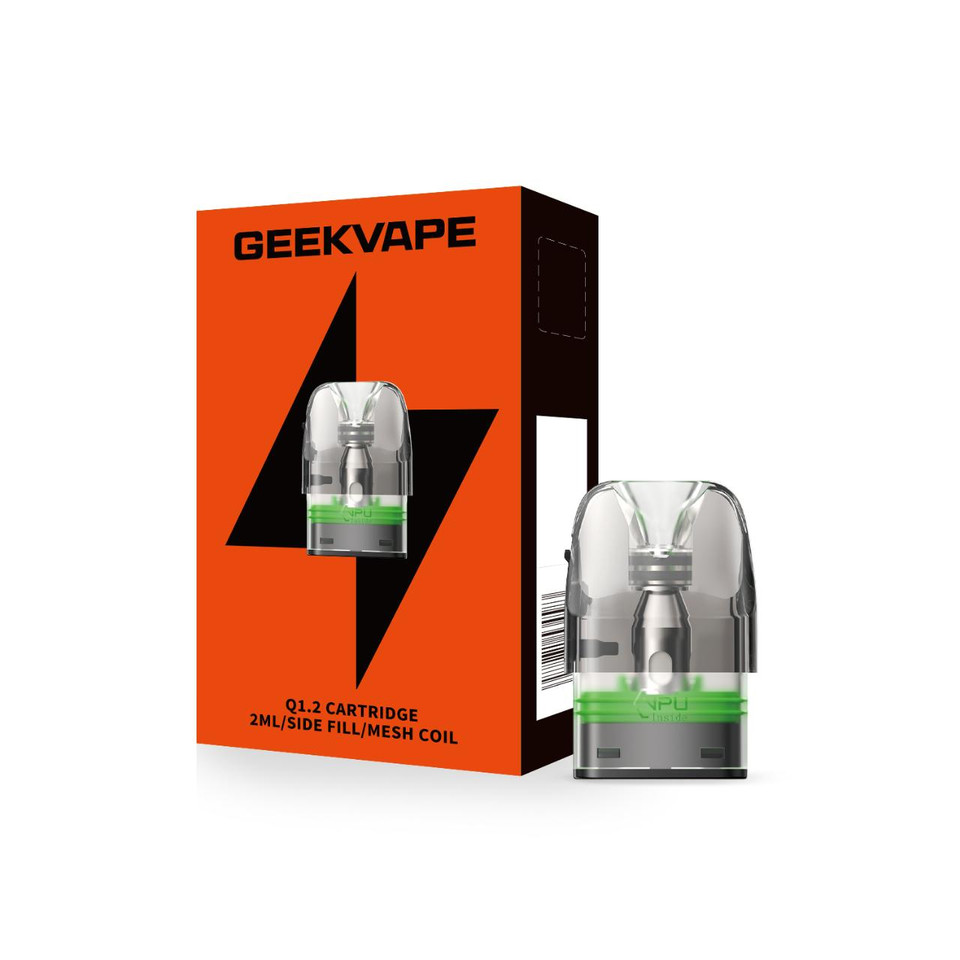 GeekVape Q Replacement Pod Cartridge V2 - 3PK Q1.2 OHMS (Side Fill 2ML)