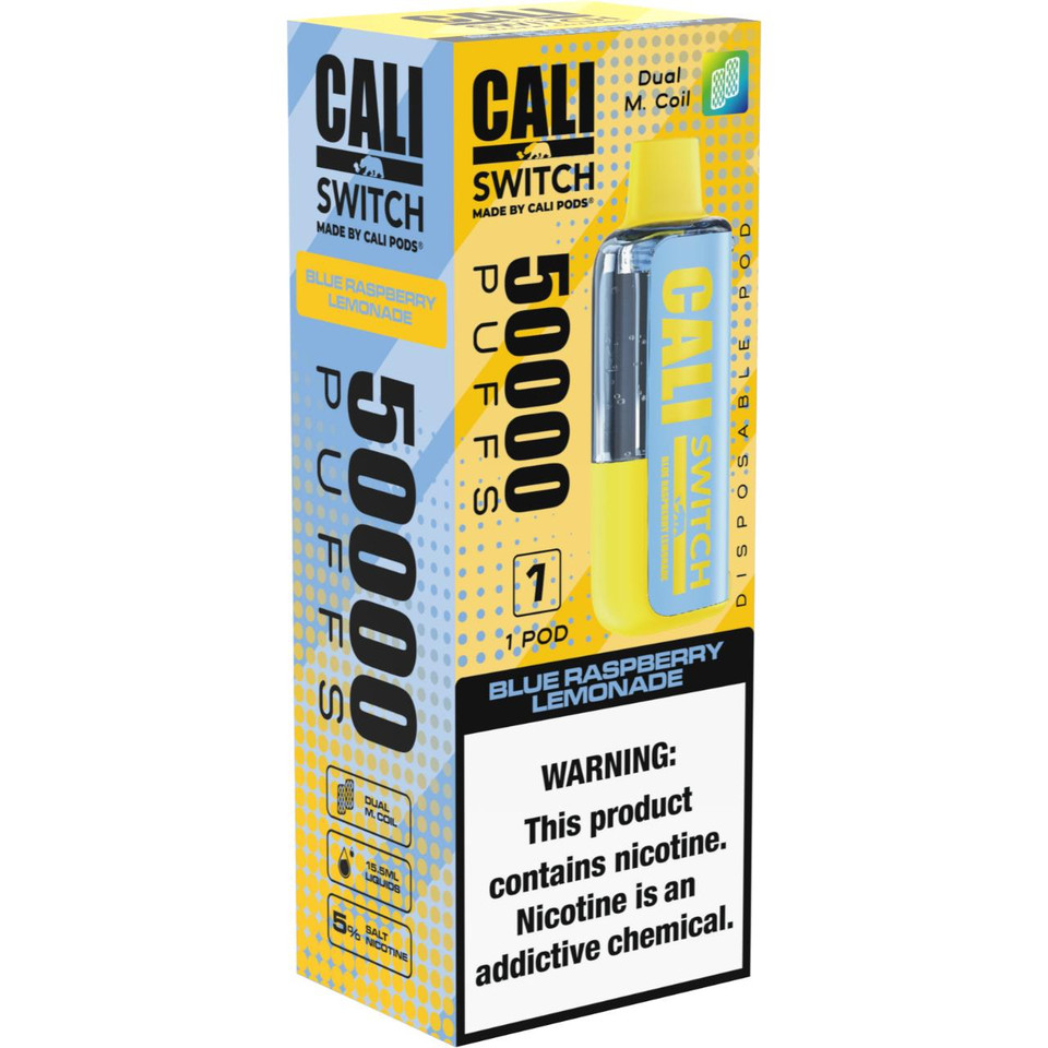 Cali Switch 50K Replacement Pod Cartridge - 1PK Blue Raspberry Lemonade