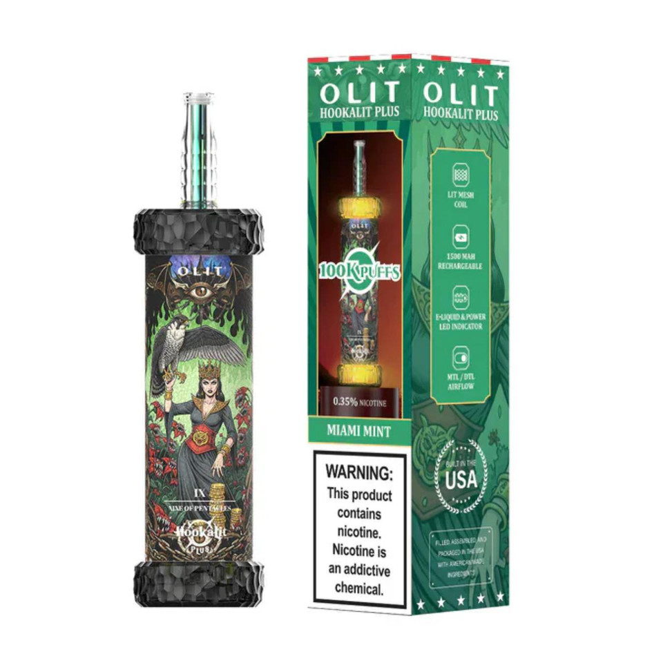 OLIT Hookalit Plus 100K Puff Disposable Miami Mint