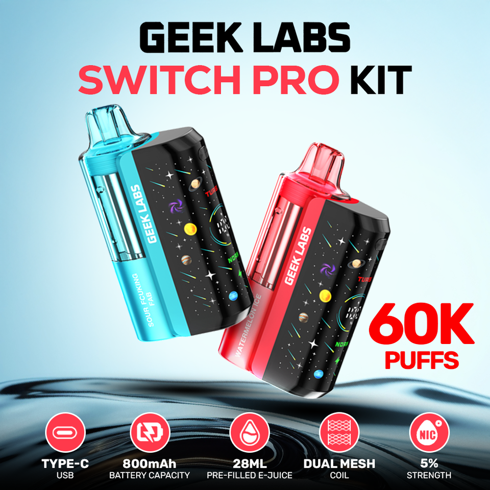 Geek Labs Switch Pro Kit Nixodine 60K Puff Disposable