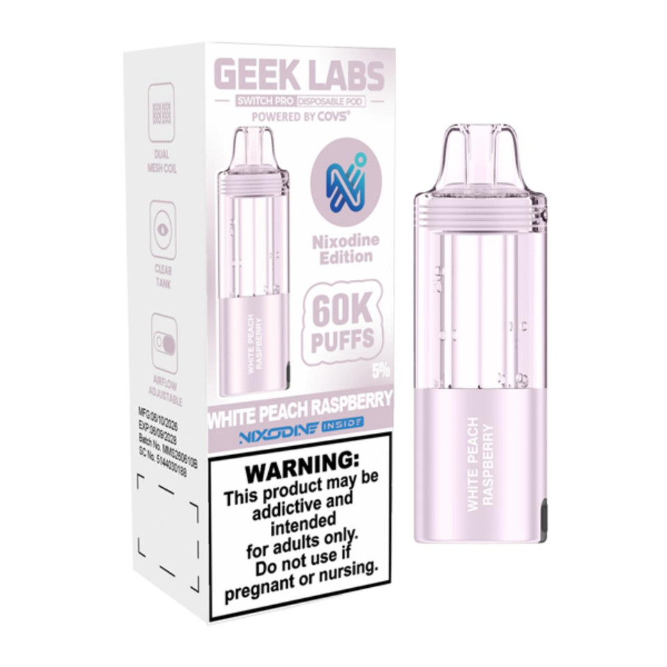 Geek Labs Switch Pro Nixodine 60K Replacement Pod White Peach Raspberry