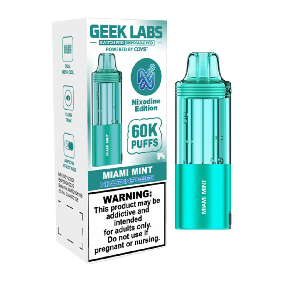 Geek Labs Switch Pro Nixodine 60K Replacement Pod Miami Mint