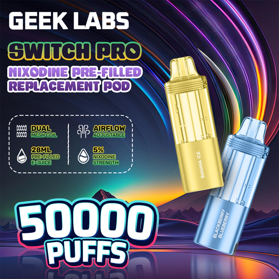 Geek Labs Switch Pro Nixodine Pre-filled Replacement Pod( 60000 Puffs)