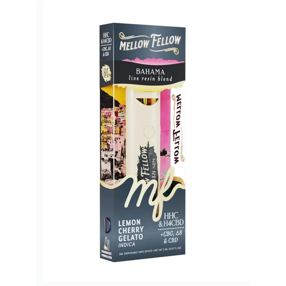 Mellow Fellow Bahama Live Resin Blend Disposable 2ML Lemon Cherry Gelato Indica