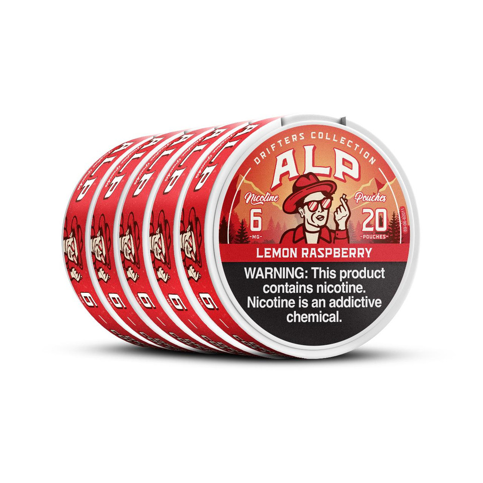 ALP Drifters Nicotine Pouches - 5PK Lemon Raspberry 6 MG